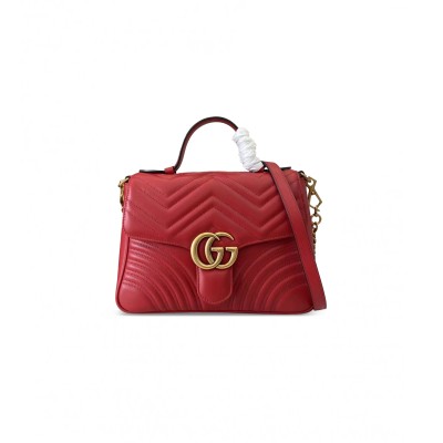 GUCCI GG MARMONT MEDIUM TOP HANDLE BAG ‎‎‎498110 (27*19*10.5cm)